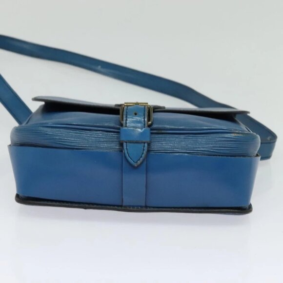 LOUIS VUITTON Epi Cartouchiere MM Shoulder Bag Blue - Picture 5 of 15